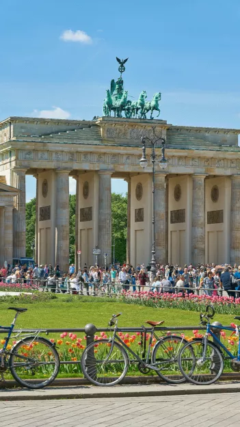 Brandenburg Gate in Berlin, Germany. 