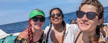 Topdeck travellers posing for a photo together.